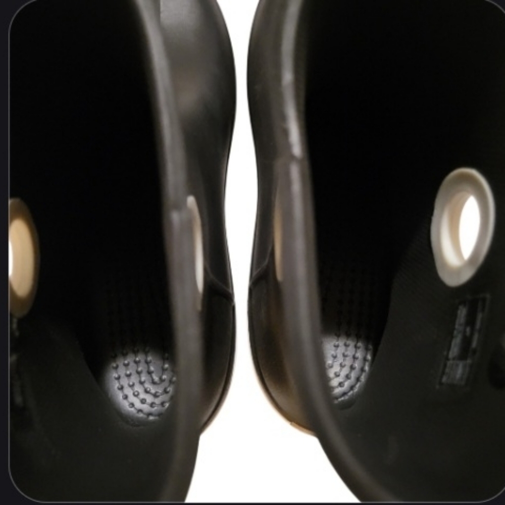 Womens CROCS JAUNT SHORTY RAINBOOTS Black Size 7 - Picture 7 of 9